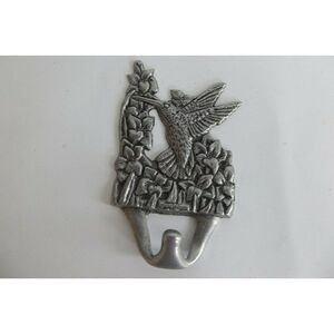 1993 Carson Pewter Metal Hummingbird Flowers Wall